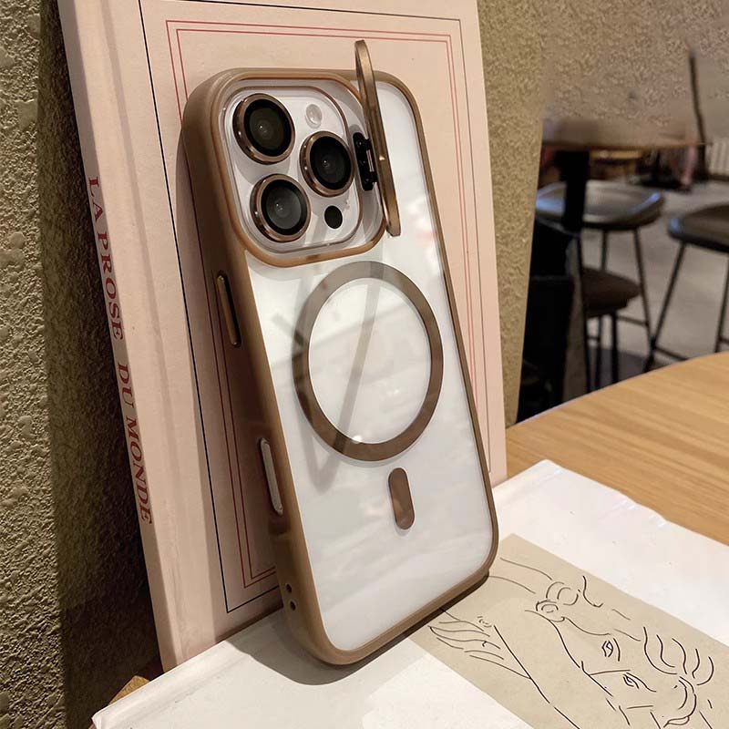 Clear MagSafe Case with Built-In Kickstand & Lens Protector