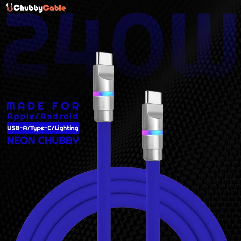 "Neon Chubby" Fast Charge Cable With Smart Light