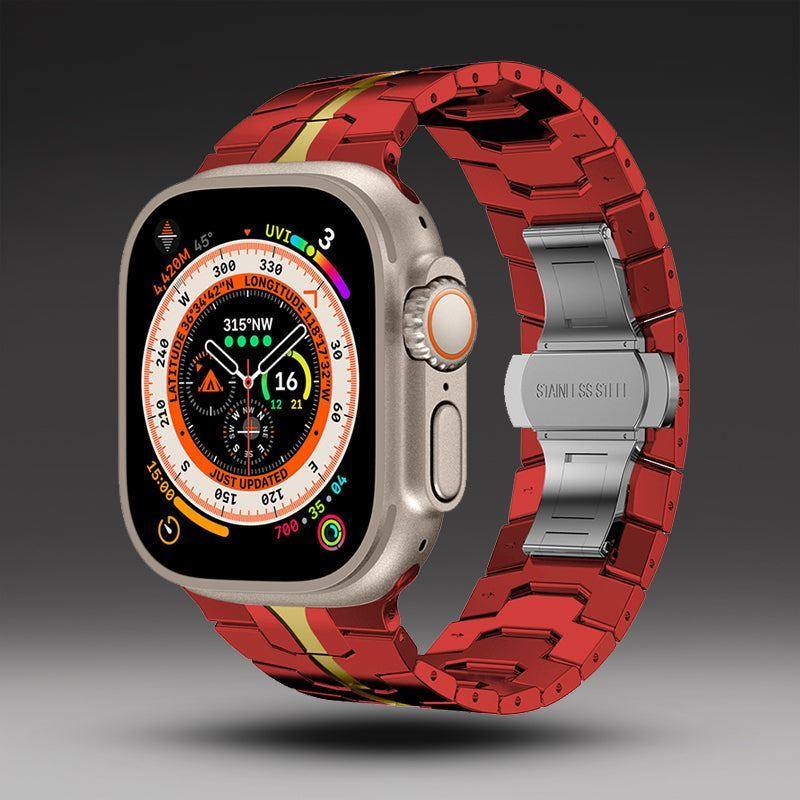"Two-color iWatch Strap" Stainless Steel Loop With Butterfly Clasp For Apple Watch
